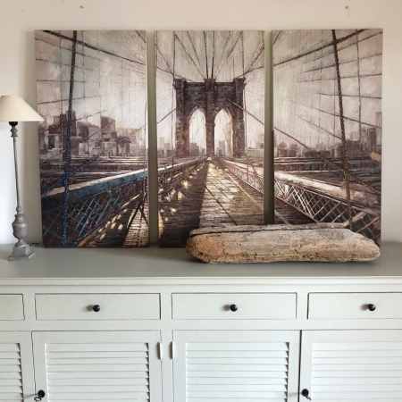 Verfügbar Dekoration Wandbild Manhattan Bridge 3x(100x50)