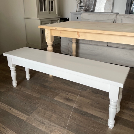 Verfügbar Sitzbank Holzbank V1-Flex-140-weiss